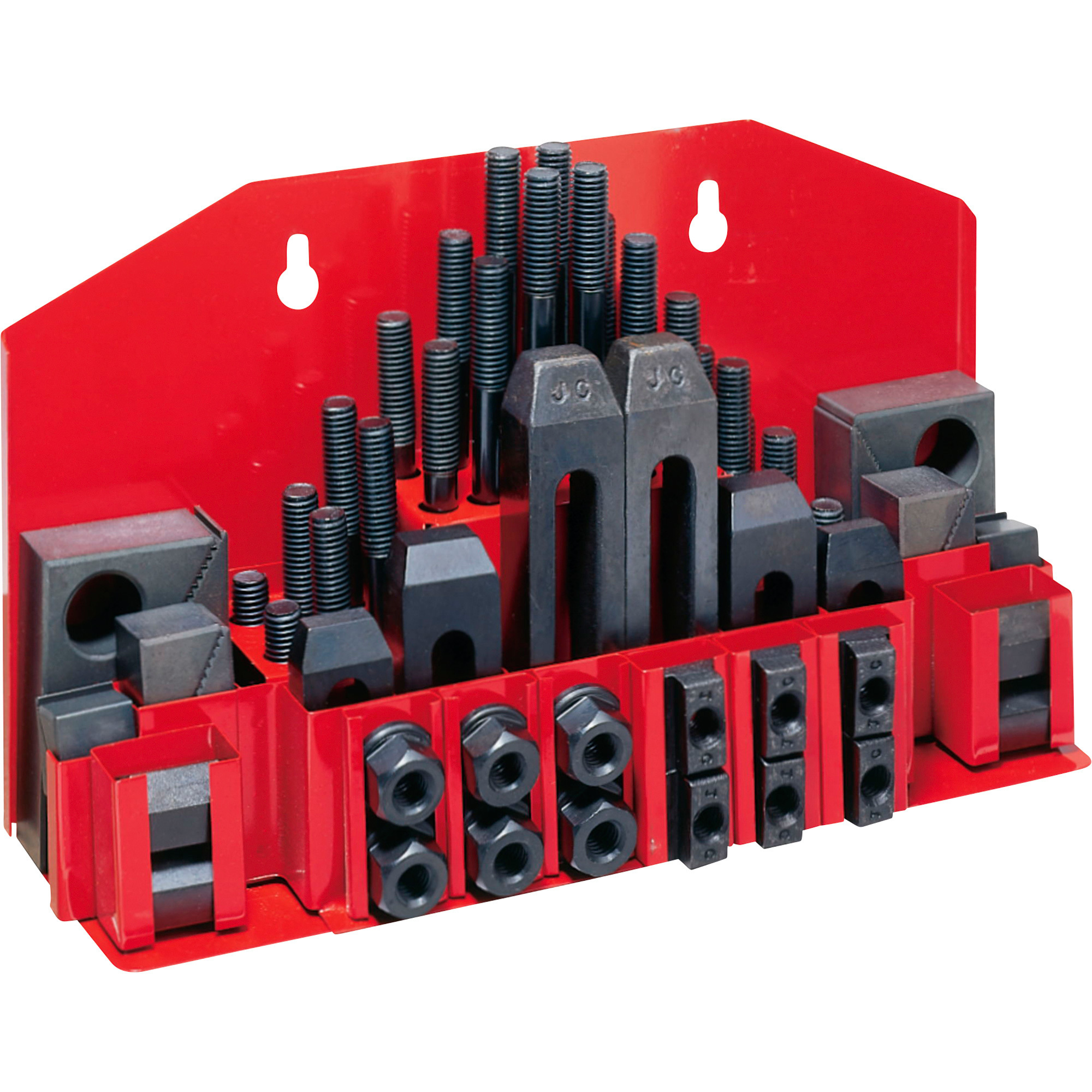 JET 58-Pc. Milling Machine Clamping Kit with Tray for 9/16in. and 5/8in. T-Slot, Model# CK-12